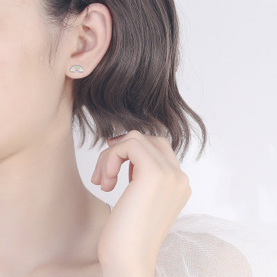"Rainbow Unicorn" Sterling Silver Earring
