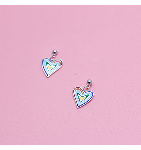 "Joy Heart" S925 Hook Earring