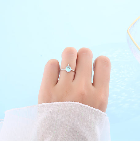 "Rainbow Unicorn" Sterling Silver Ring