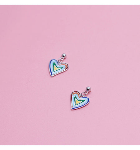 "Joy Heart" S925 Hook Earring