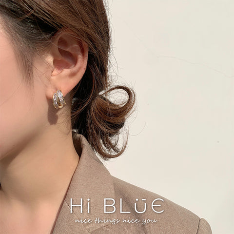 "Move On" S925 Silver Diamond Earring