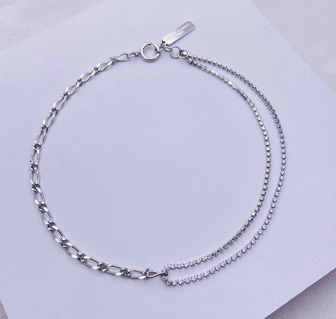 "Oh Friend" White Gold Plating Necklace