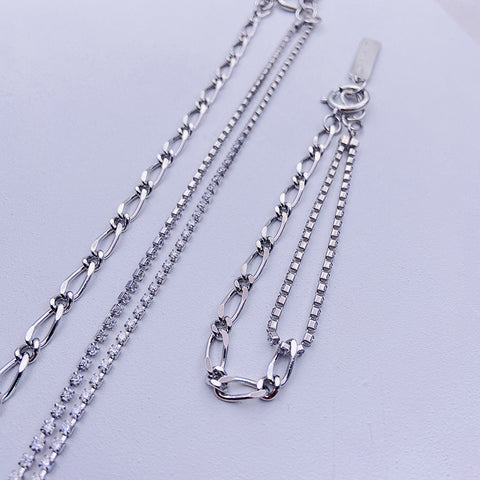 "Oh Friend" White Gold Plating Necklace