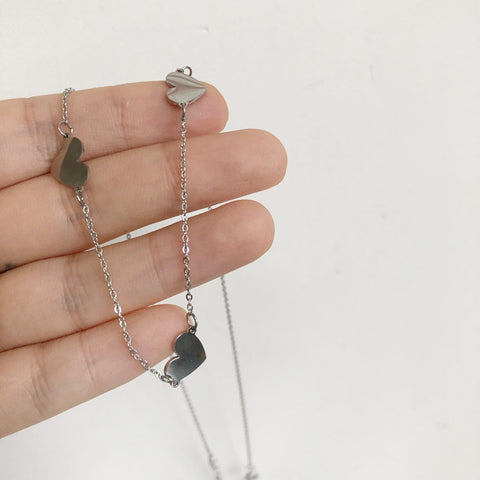 Sweet Heart Choker Necklace Ti Steel No Fade