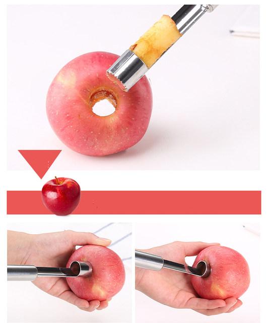 1Pcs Stainless Steel Twist Fruit Core Remover Pear Apple Corers Tool