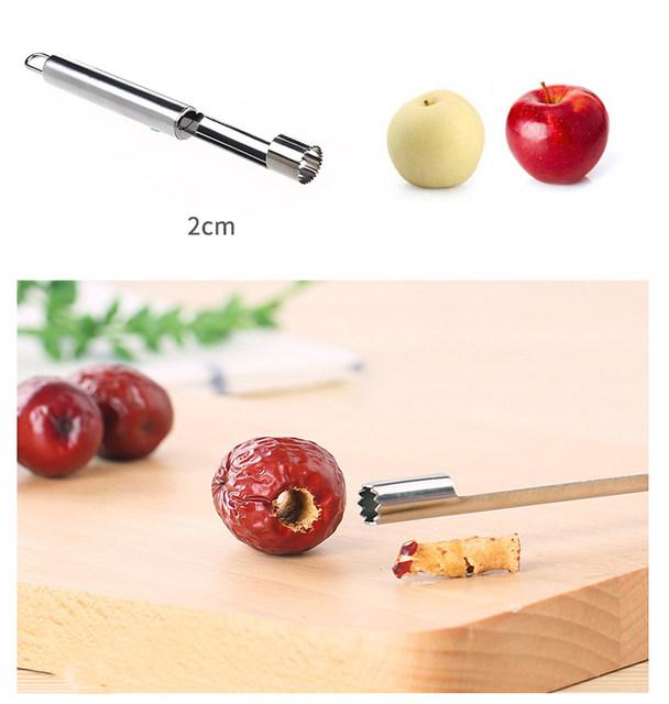 1Pcs Stainless Steel Twist Fruit Core Remover Pear Apple Corers Tool