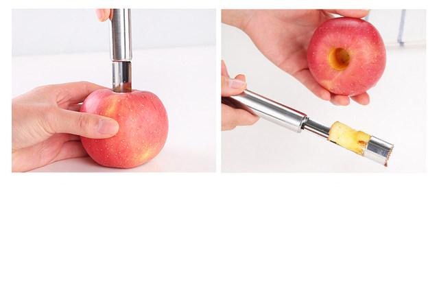 1Pcs Stainless Steel Twist Fruit Core Remover Pear Apple Corers Tool