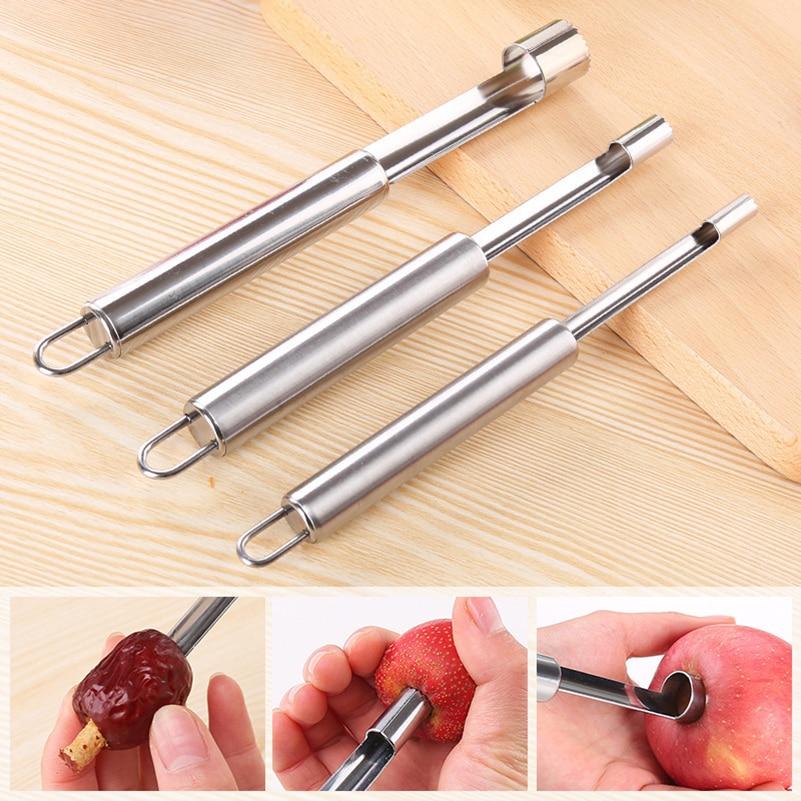 1Pcs Stainless Steel Twist Fruit Core Remover Pear Apple Corers Tool