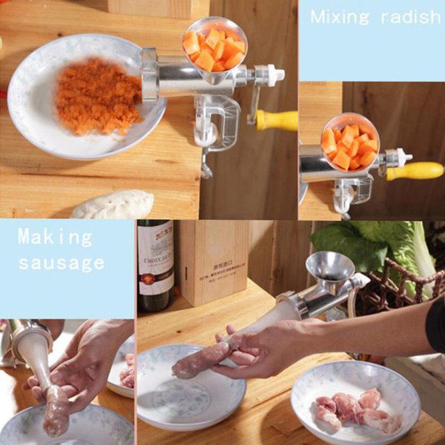 Manual Meat Grinder And Sausage Maker Hand Cranked Mincer Cooking Tools