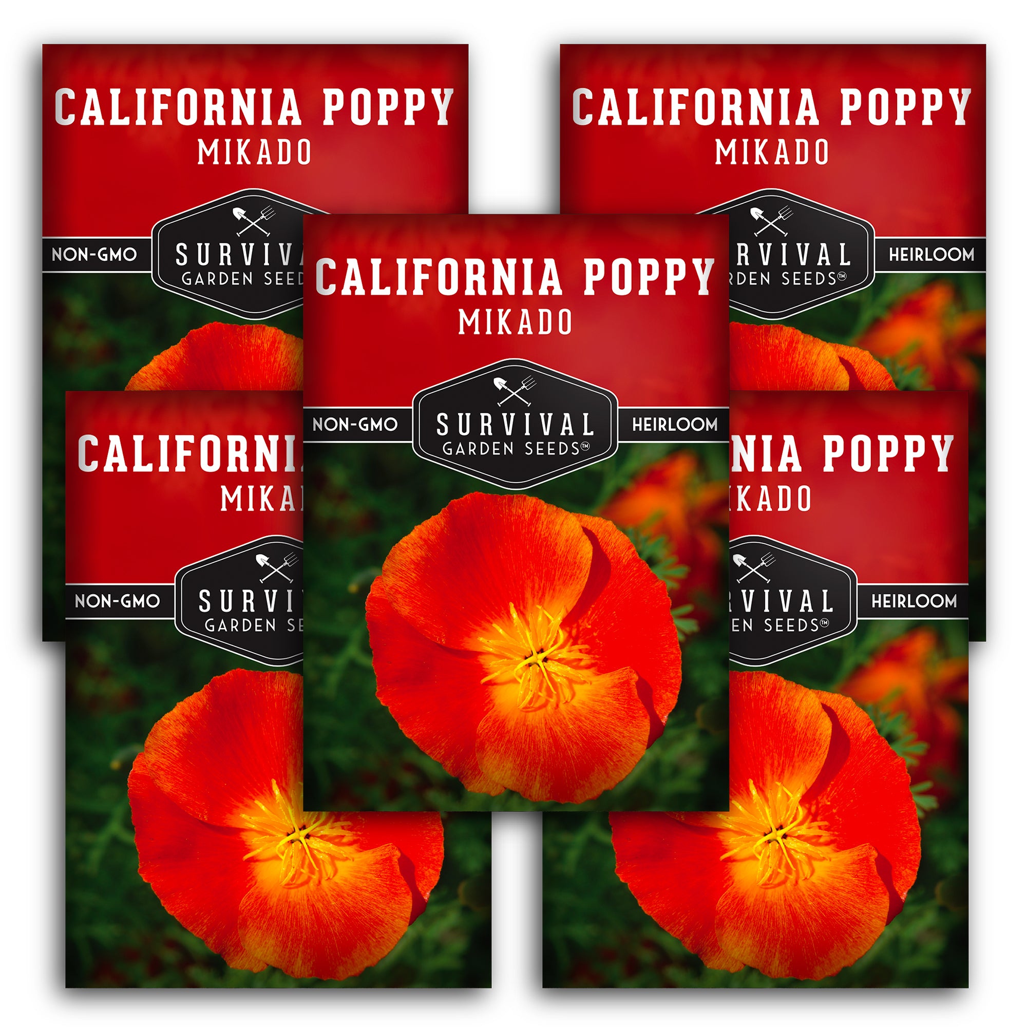 Mikado Red California Poppy Seeds