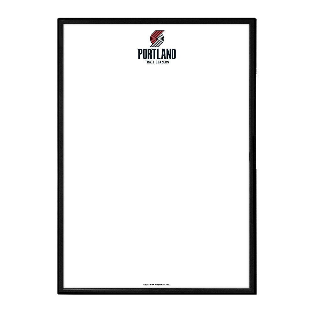 Portland Trail Blazers: Framed Dry Erase Wall Sign