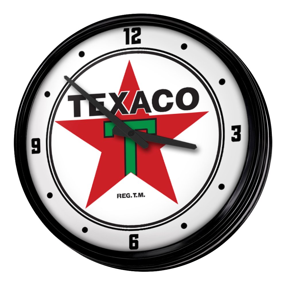 Texaco: Retro Lighted Wall Clock