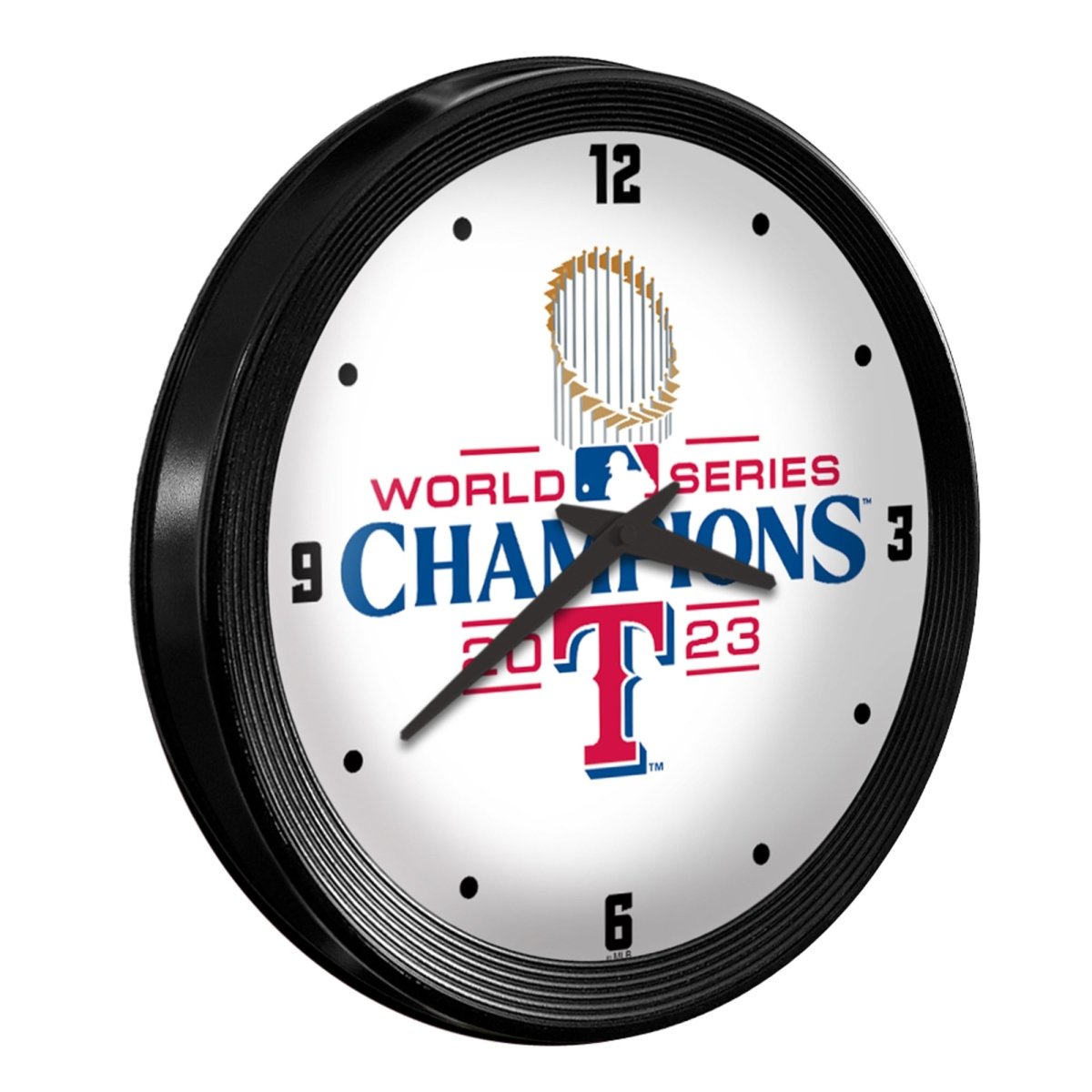Texas Rangers: World Series Champs - Ribbed Frame Wall Clock