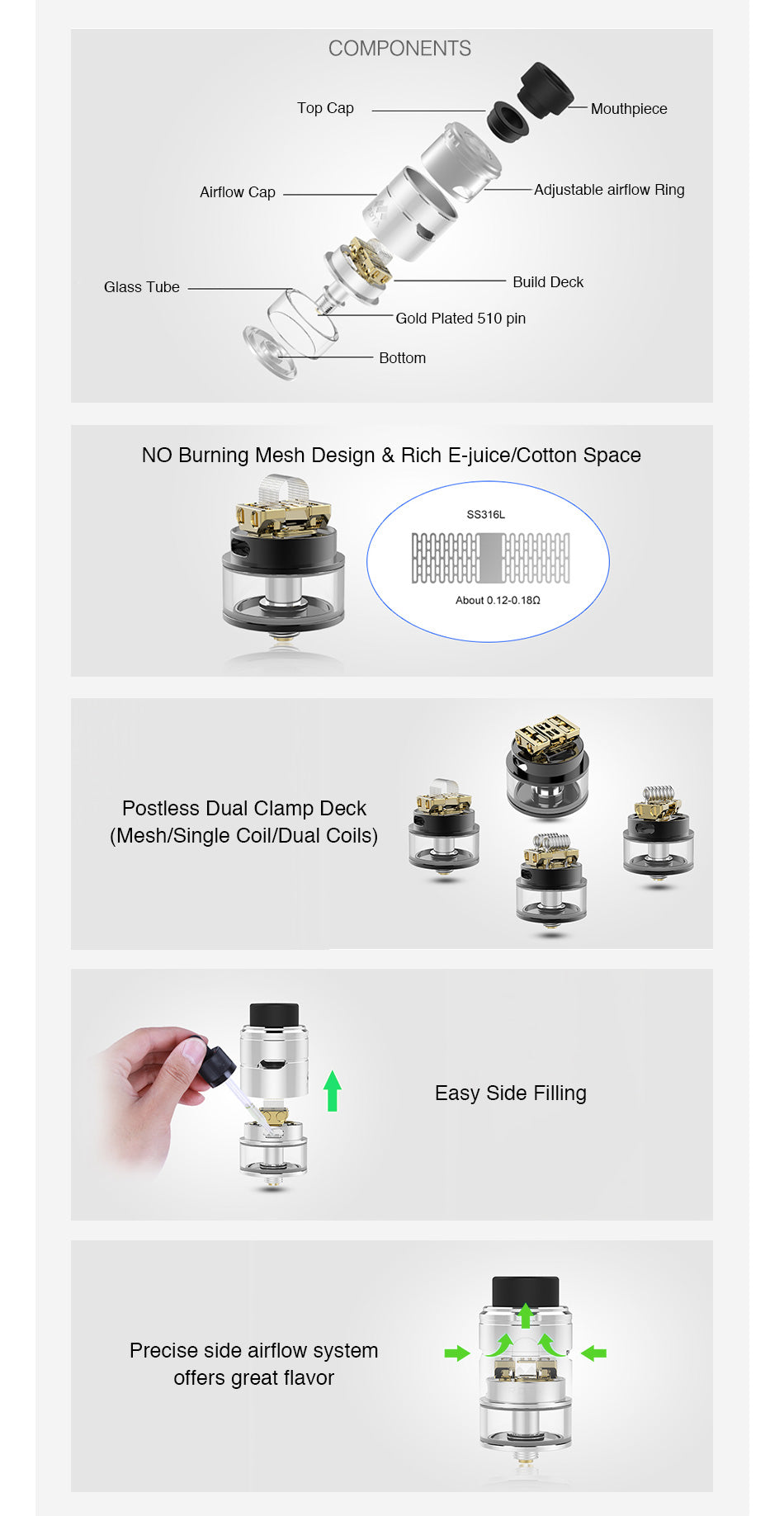 Huge range of Vapefly Mesh Plus RDTA Tank Atomizer2/3.5ML online cheap ...