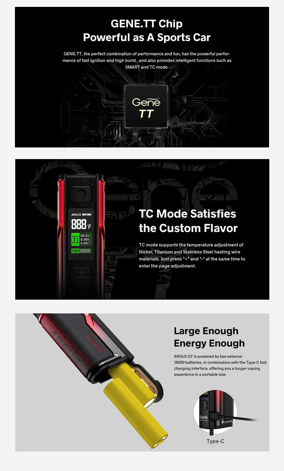 Voopoo Argus Gt 160w Box Mod At Low Price Online Vapormo Com Us Vapormo