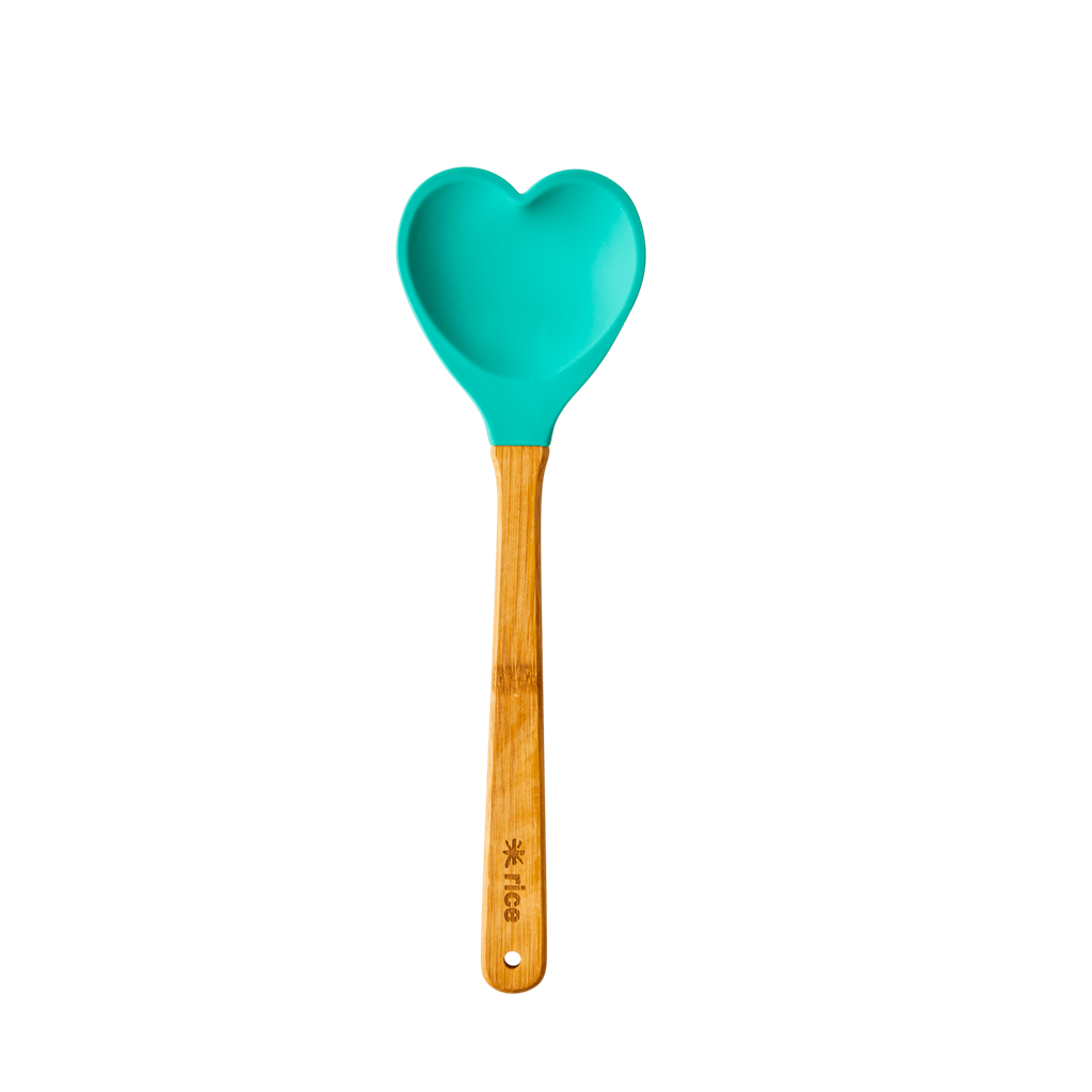 Kitchen Silicone Spoon in Heart shape | Green
