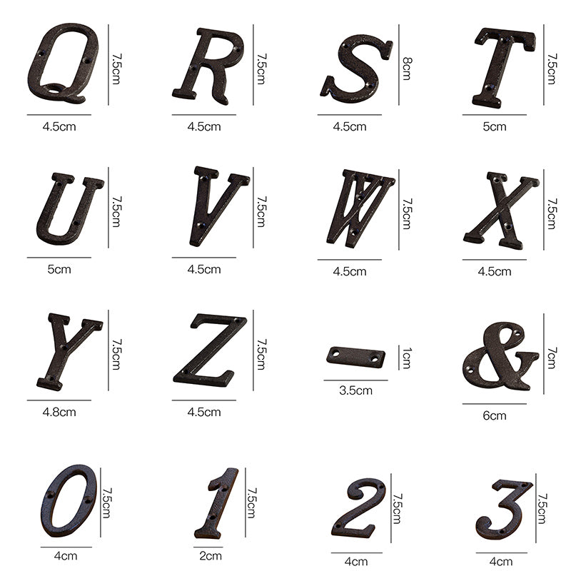 Life Easy Supply 3 Inch Vintage Wrought Iron House/Mailbox Number, DIY Cast Iron Alpabet Letter With Install Screws Other Products -Life Easy Supply Sales 10 6cf47131 5b64 40cd a208 3f514b6d67be