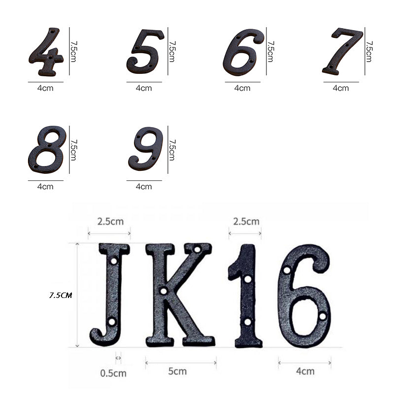 Life Easy Supply 3 Inch Vintage Wrought Iron House/Mailbox Number, DIY Cast Iron Alpabet Letter With Install Screws Other Products -Life Easy Supply Sales 11 65d2067e a6de 4cdd 907a fa9774bc866a