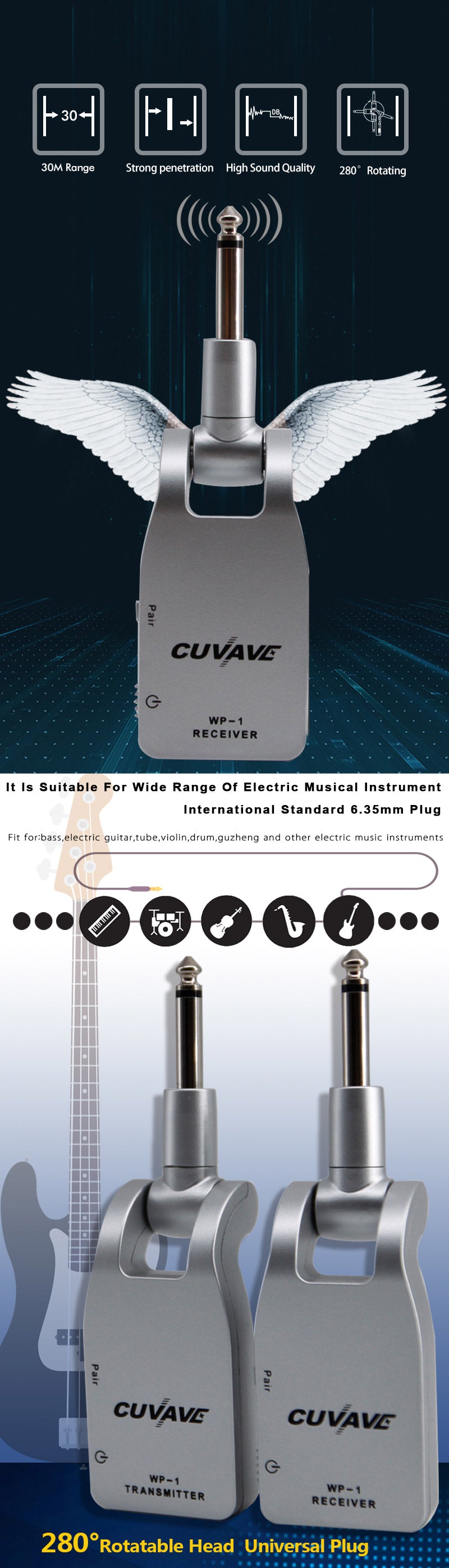 Life Easy Supply Other Products 2.4G Electric Guitar Wireless Transmission/power Amplifier System Also Good For Bass, Drum, Etc -LIFE EASY SUPPLY Sales 2 acbeb8fb 5749 470f 9ca8 c204fb7b6b80