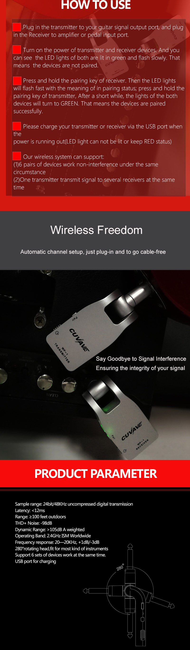 Life Easy Supply Other Products 2.4G Electric Guitar Wireless Transmission/power Amplifier System Also Good For Bass, Drum, Etc -LIFE EASY SUPPLY Sales 5 2aaefb6e 9087 4fea b1ac 1b09bc5c534d