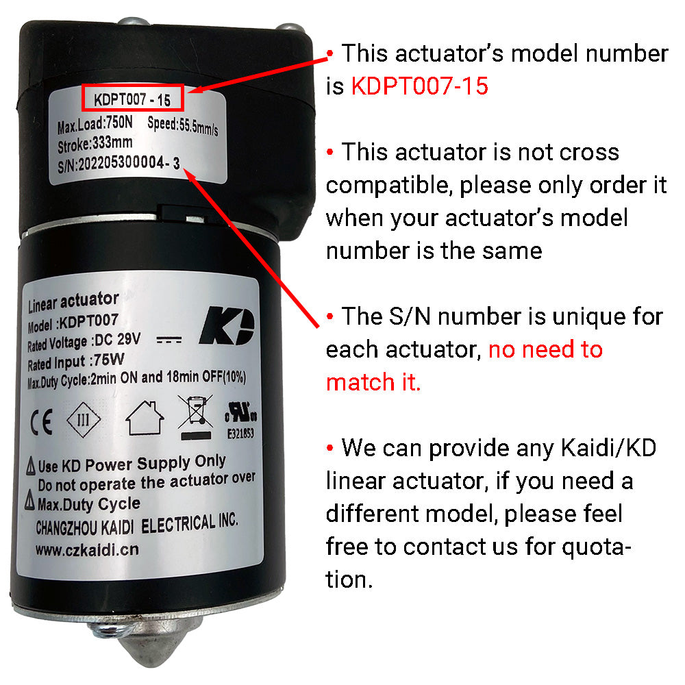 KDPT007-15 linear actuator