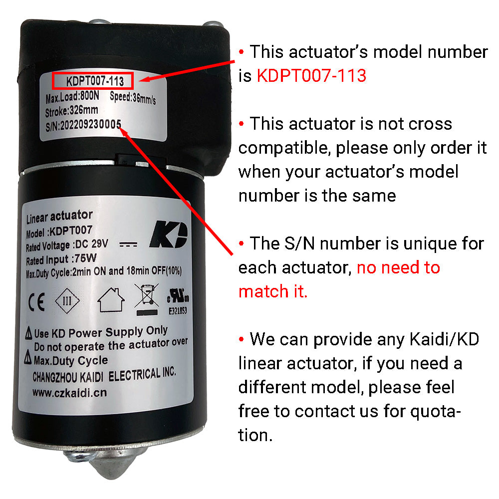 KDPT007-113 linear actuator