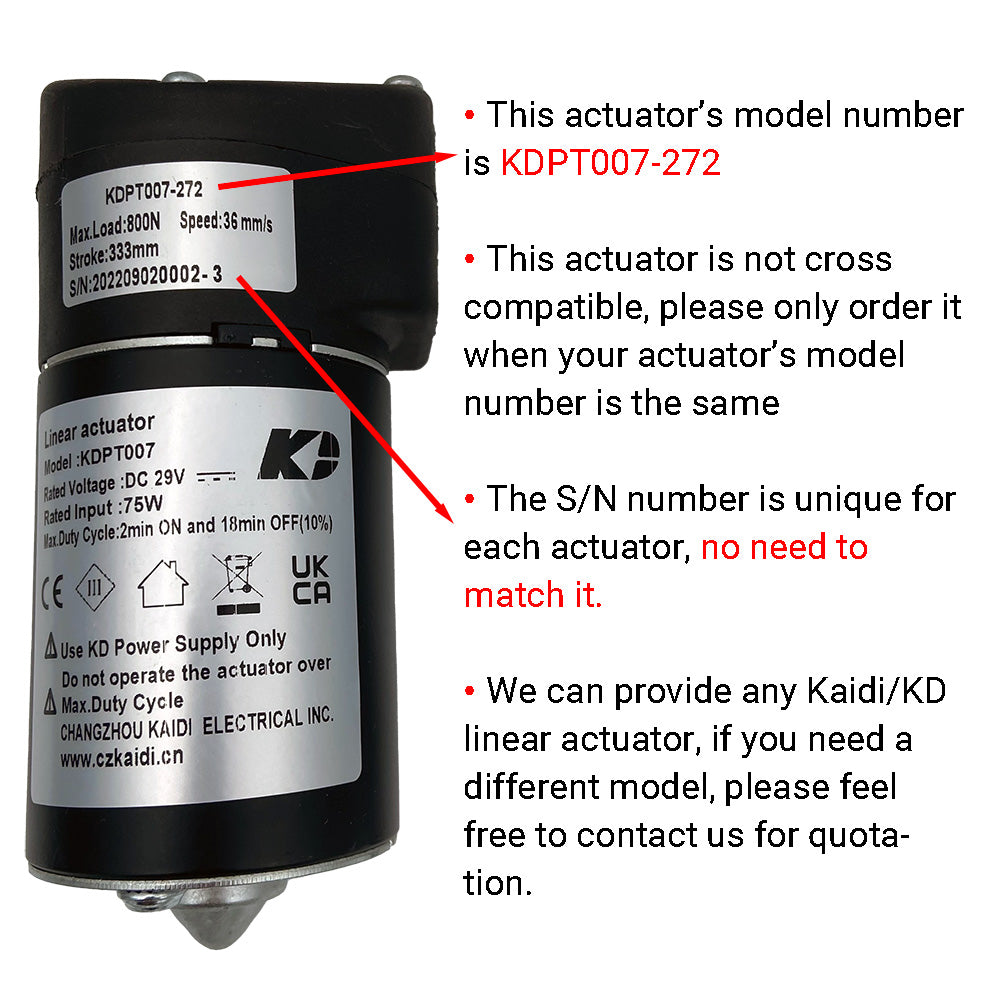 KDPT007-272 linear actuator