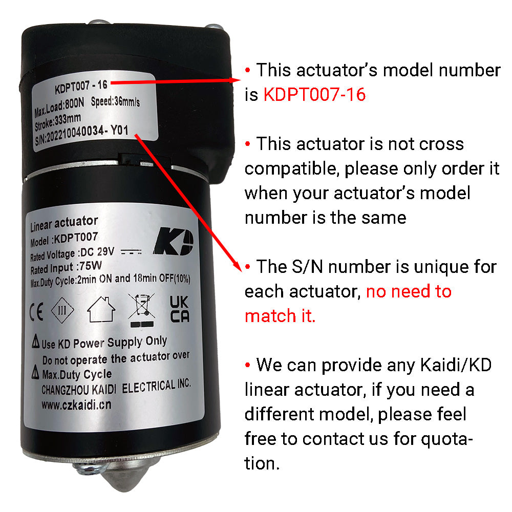 KDPT007-16 linear actuator