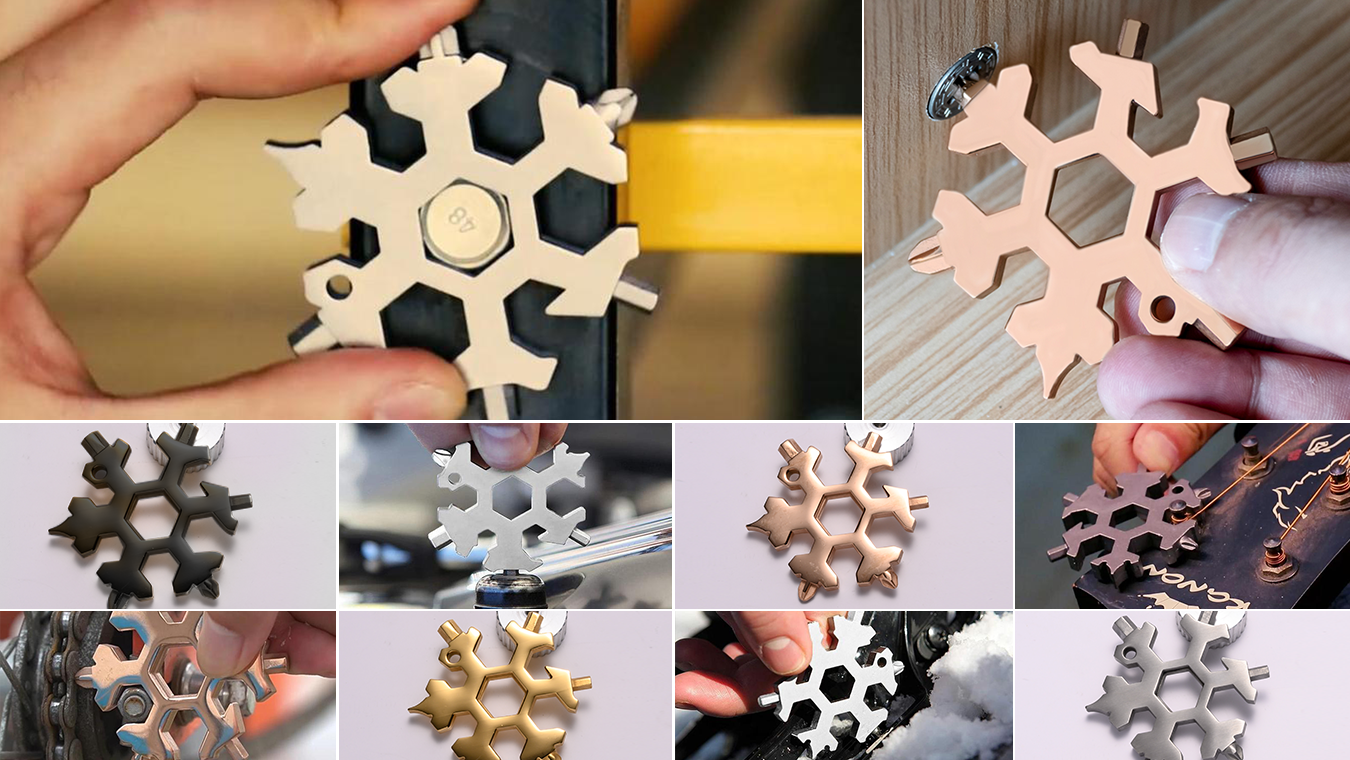 Snowflake Multitool Saker 18-in-1 snowflakes multi-tool – Smart saker
