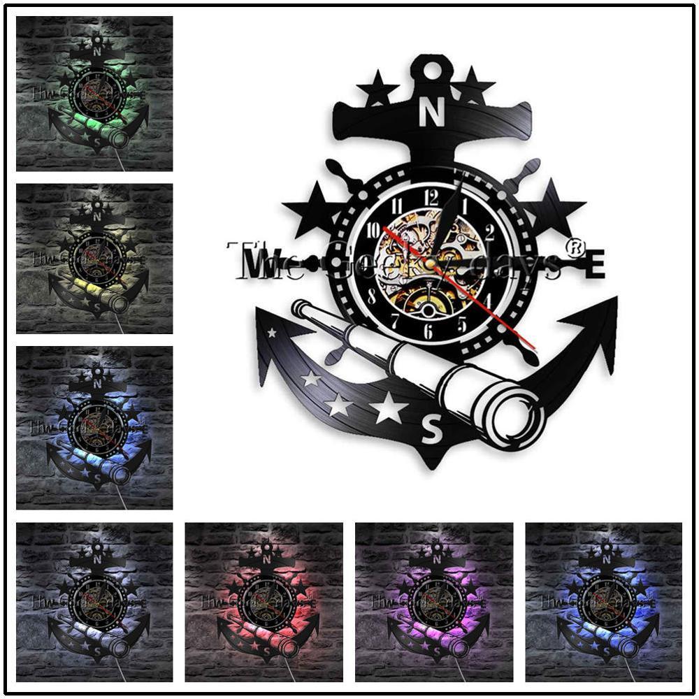 LED Clock Ship Anchor