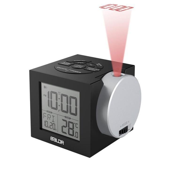 Multi-Colored Cube Travel Projection Alarm Clock