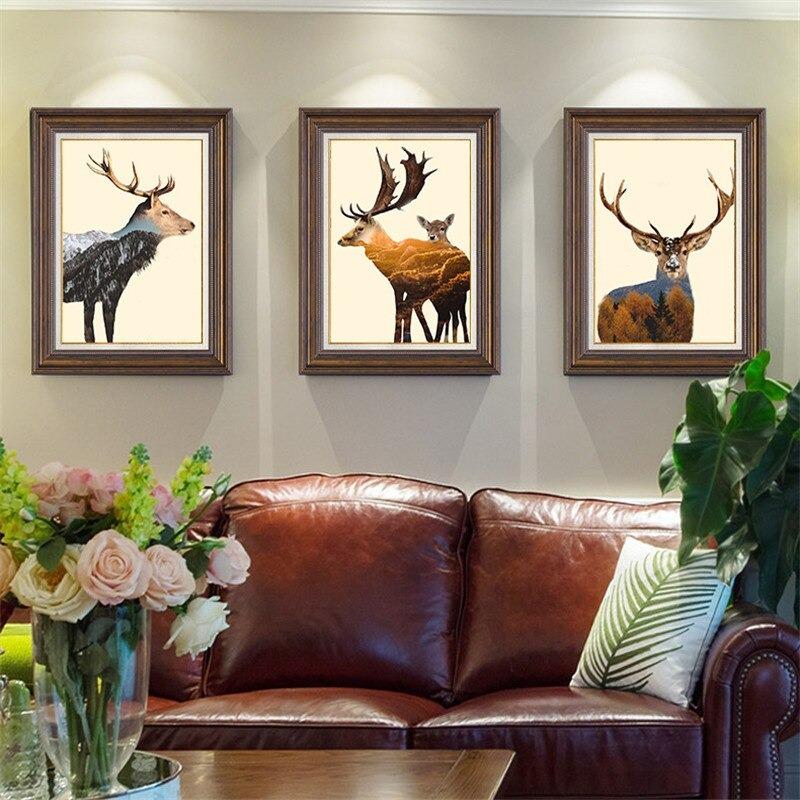 Original Scandinavian Deer Wall Art