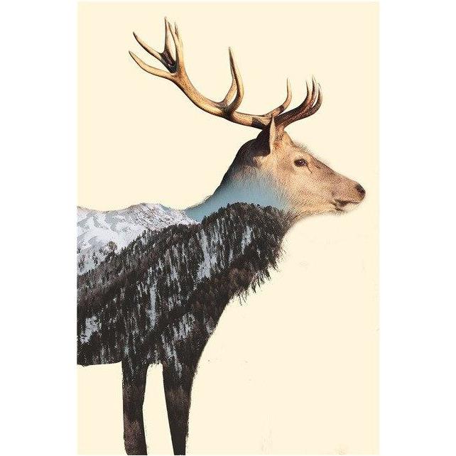 Original Scandinavian Deer Wall Art