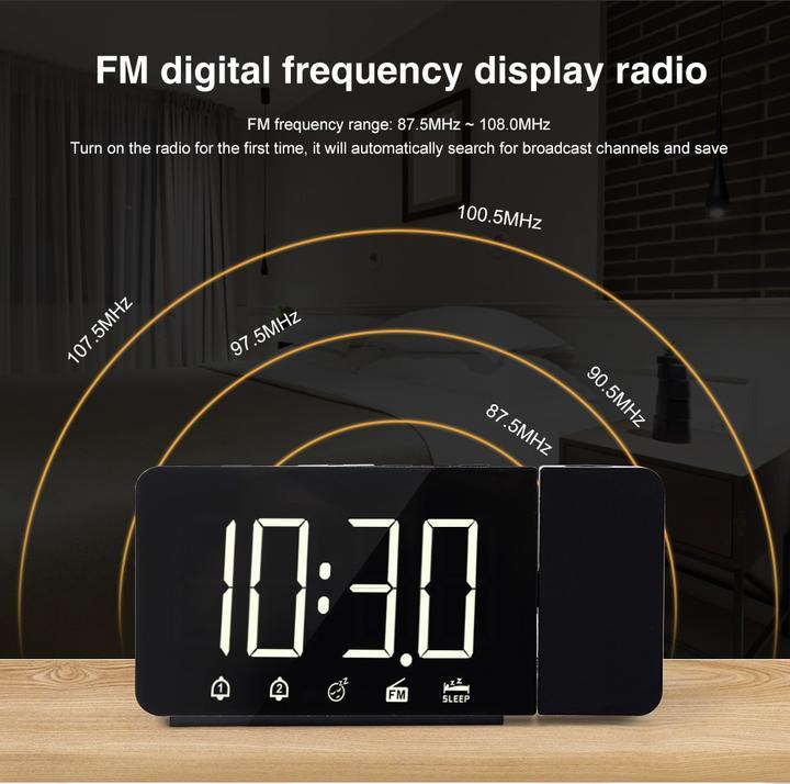 Radio Alarm Clock Ceiling Projection