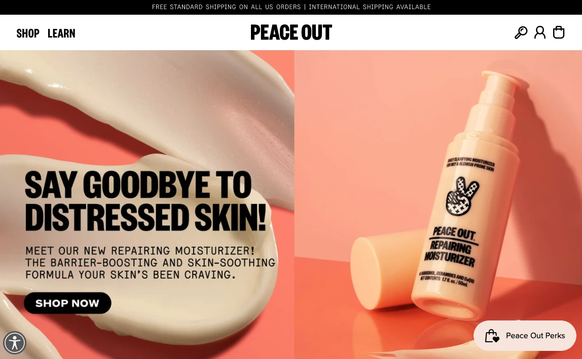护肤品牌 Peace Out Skincare