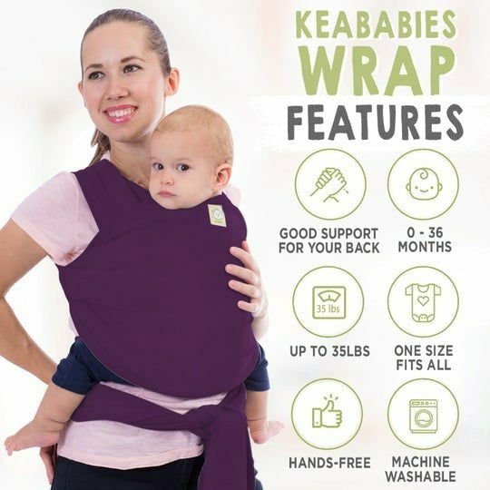 KeaBabies Baby Wrap Carrier- Royal Purple