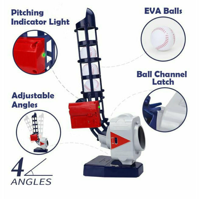 2 in 1 Baseball & Tennis Pitching Machine Active Training Toys Set