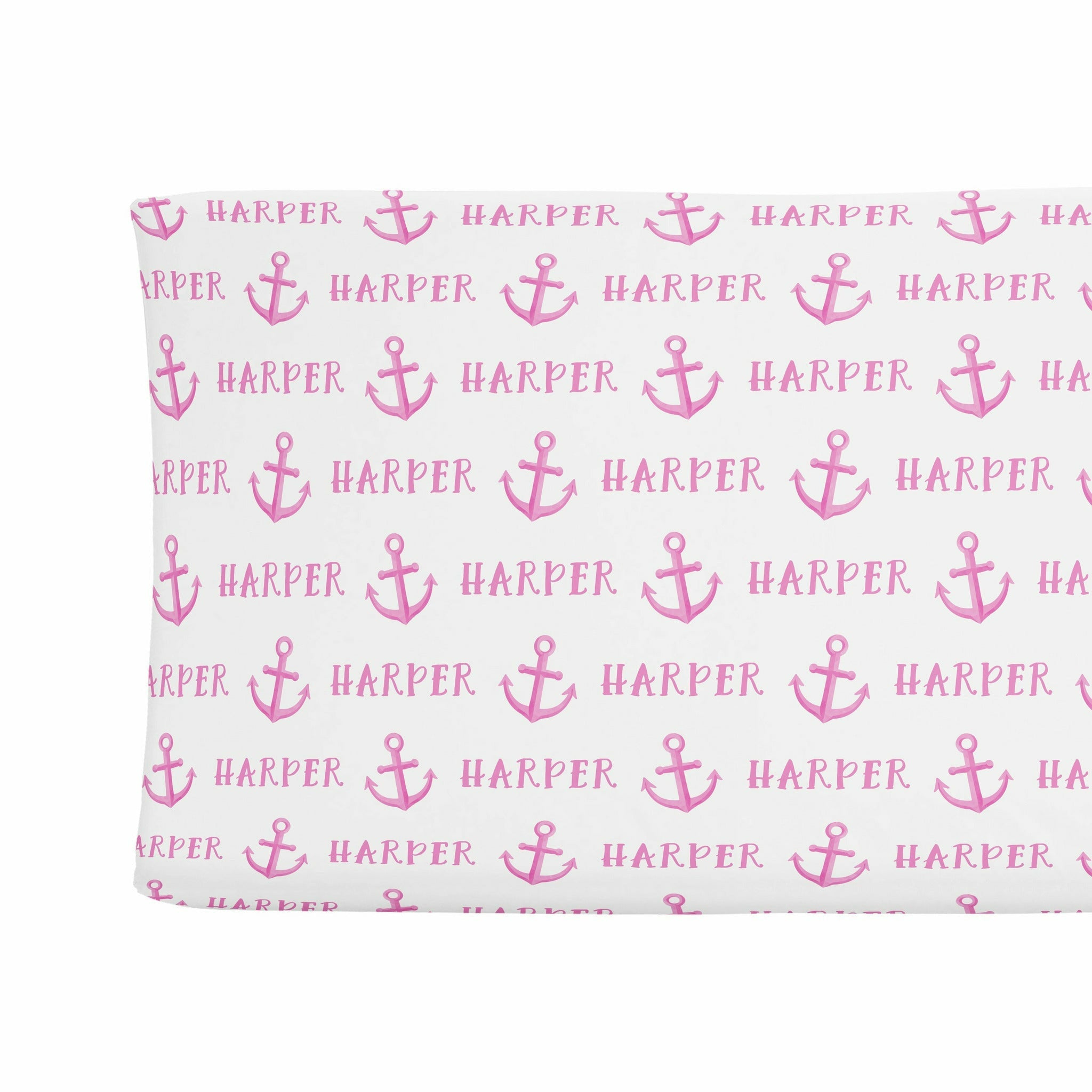 Sugar + Maple Changing Pad Cover - Anchor Pink