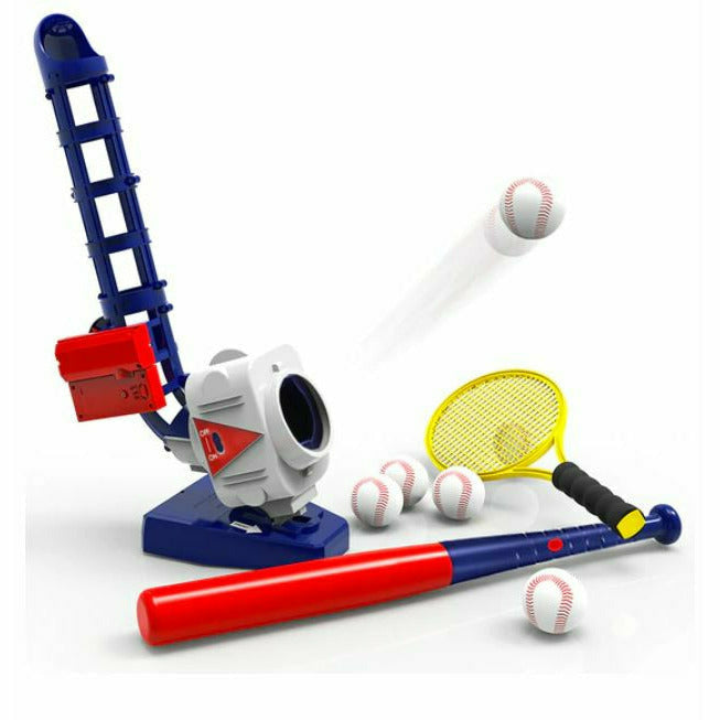 2 in 1 Baseball & Tennis Pitching Machine Active Training Toys Set