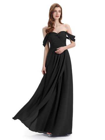Long Black Bridesmaid Dresses