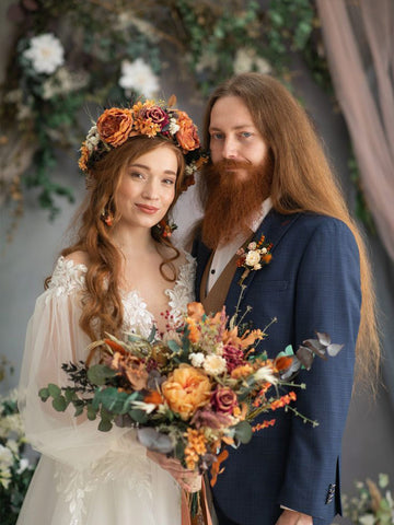 Bridal Bouquet and Flower Crown
