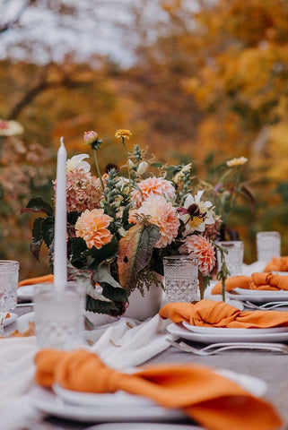 Burnt Orange Wedding Napkin