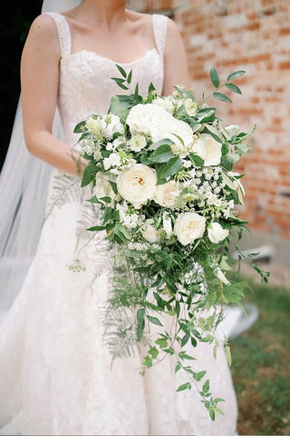 Cascading Wedding Bouquets