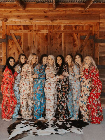 Colorful Cowboy Getting Ready Pajamas