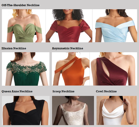 Necklines Suitable for Narrow and Normal Rectangle Body Shapes