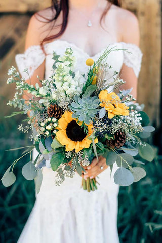 Fall Rustic Sunflower Bouquets