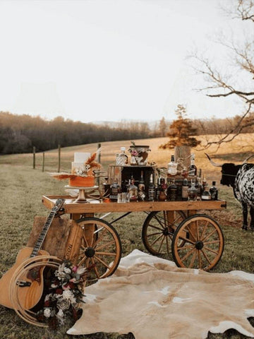 Wagon Wheel Wedding Bar