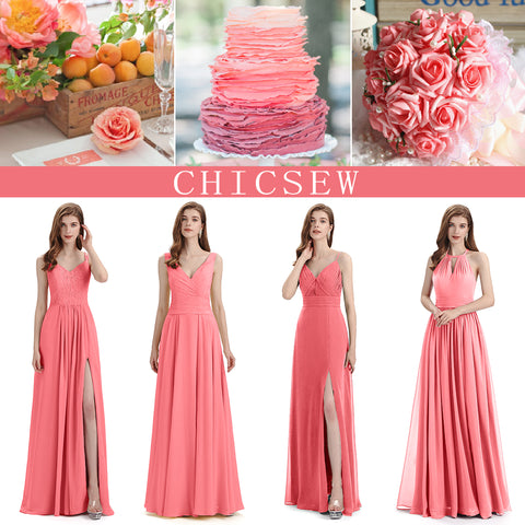 watermelon bridesmaid dresses