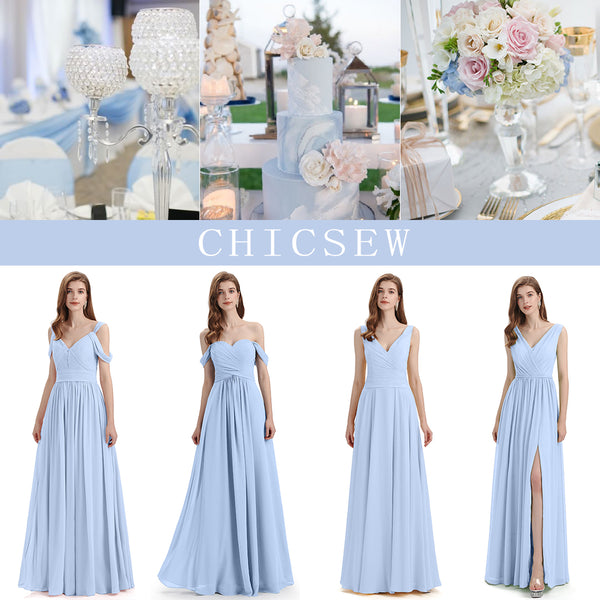 Sky Blue Bridesmaid Dresses