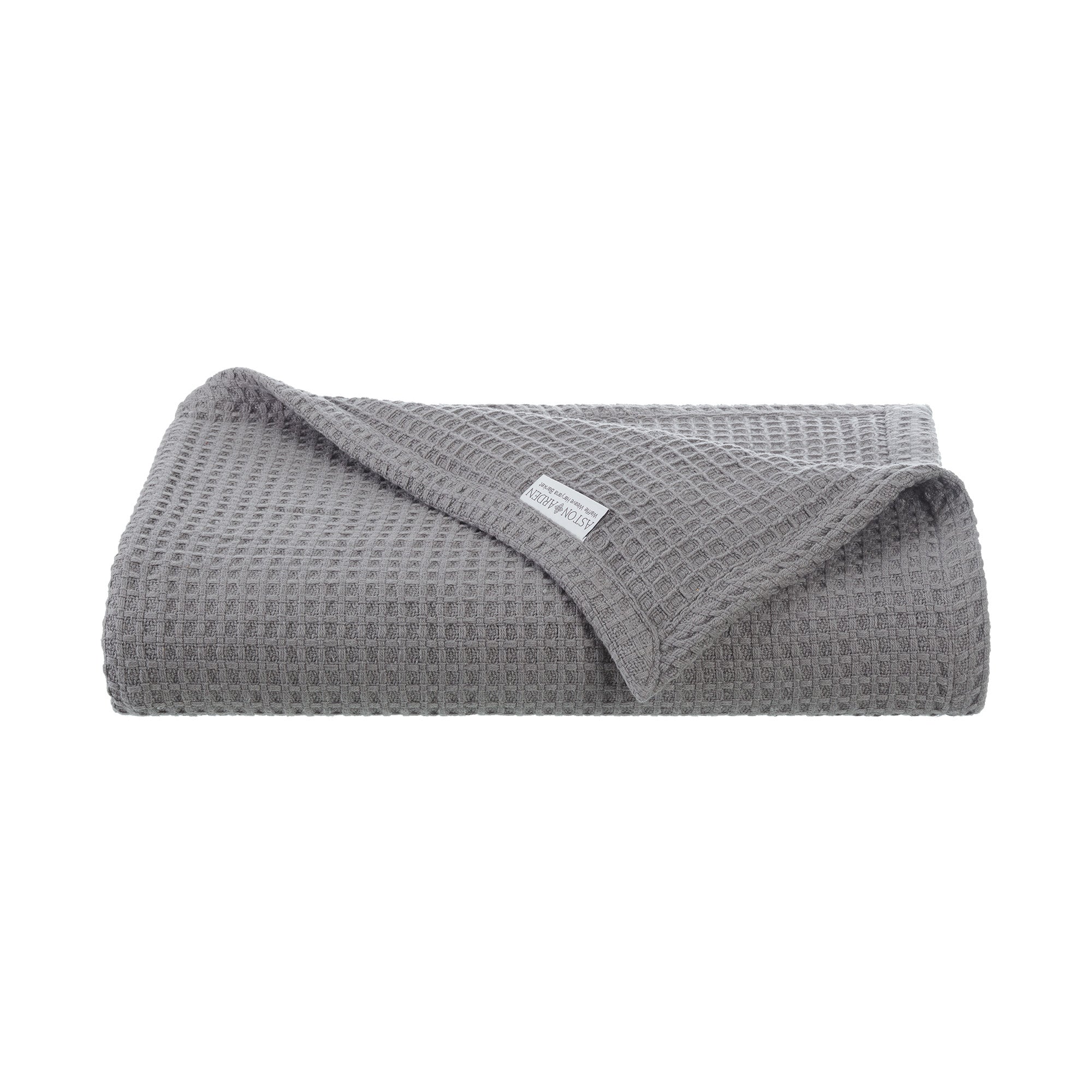 Aston and Arden Luxury Waffle Weave Cotton Bed Blankets, Bed Size Options, Warm Blanket for Bedrooms, Livingrooms, and Travel